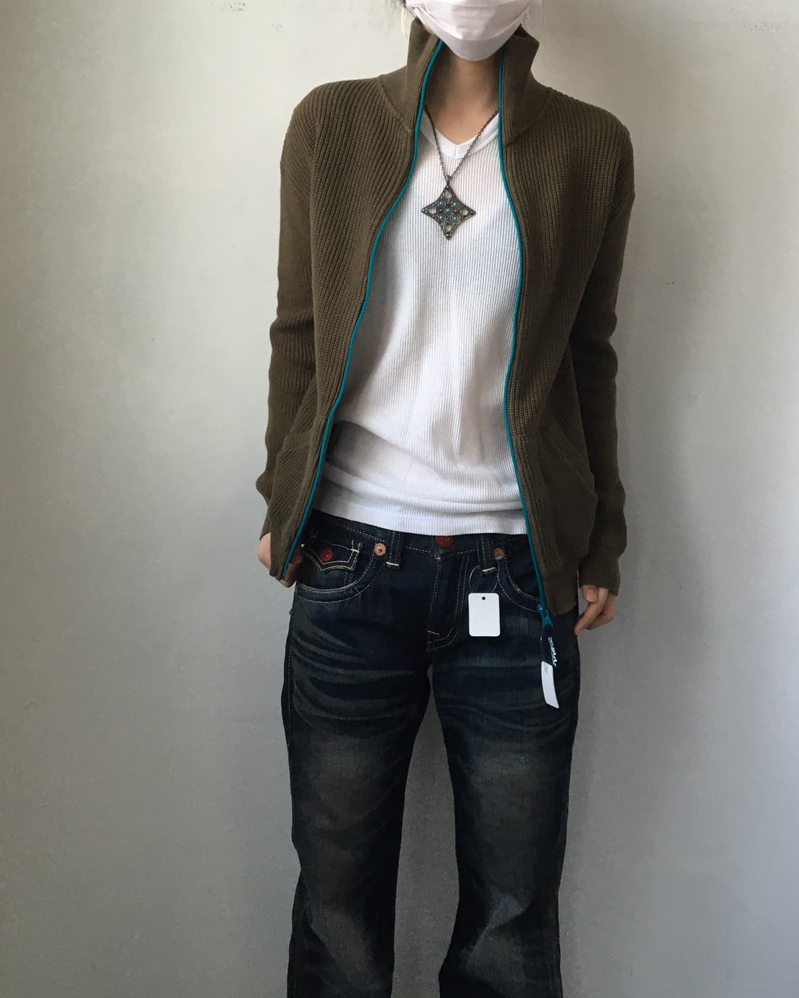 X girl knit zip up 상품이미지6