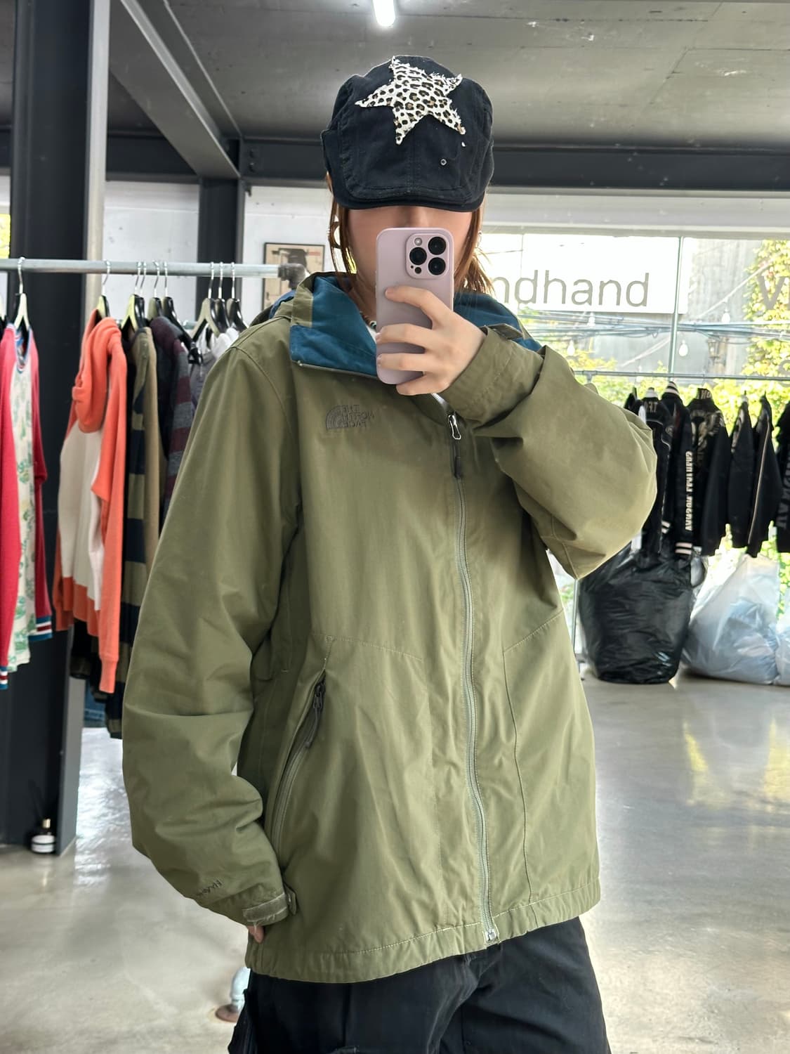 노스페이스 고프코어 하이벤트 윈드 자켓 카키올리브 상품이미지4