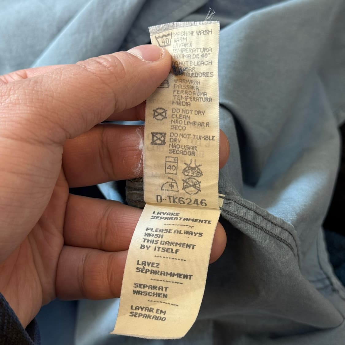 90년대 아르마니 진스 라이트 스카이 블루 셔츠 MADE IN ITALY 상품이미지7