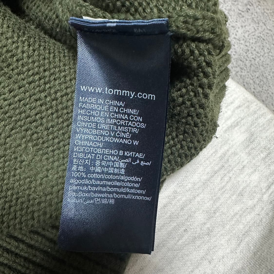 ✨ (바배) 타미 힐피거 카키 니트 집업  상품이미지4