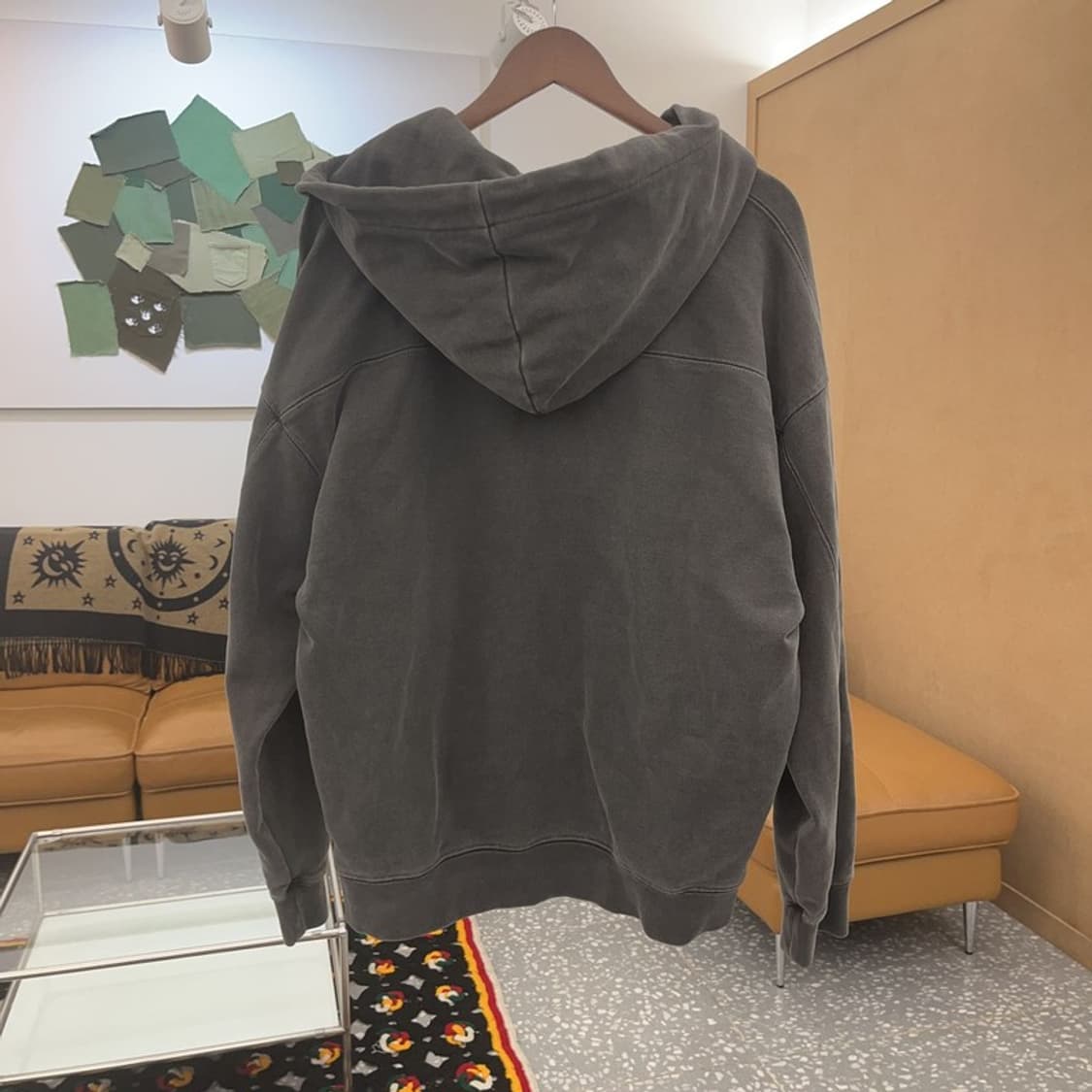 소버먼트 빈티지 피그먼트 오버핏 후드집업 XL C07159 상품이미지4