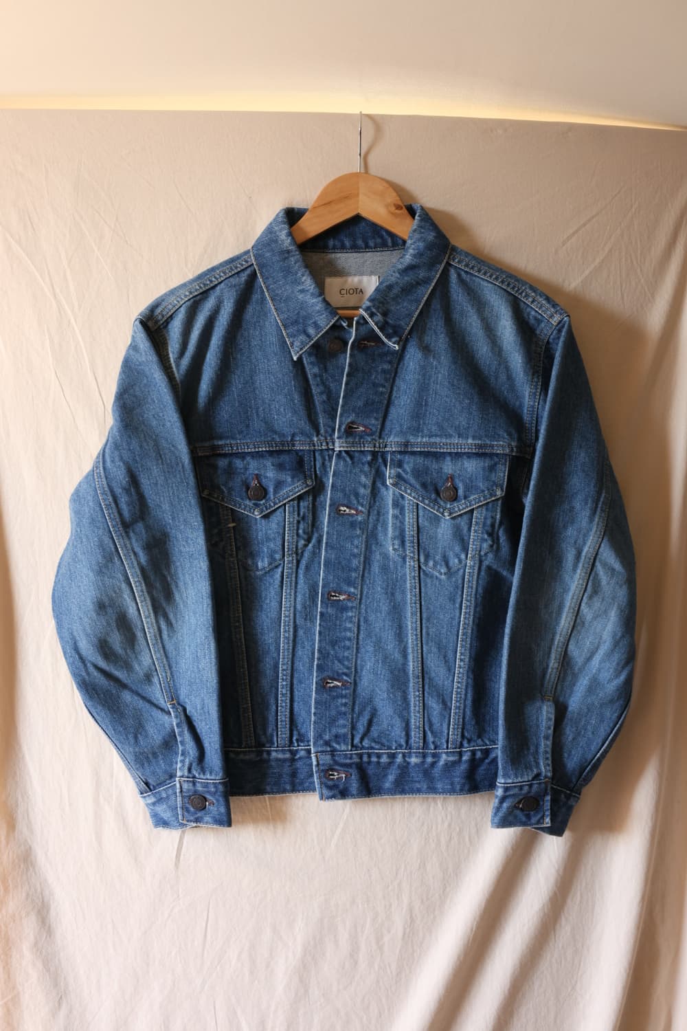 시오타 수빈 코튼 타입3 데님 트러커 자켓  상품이미지1