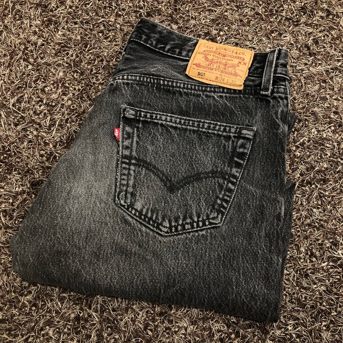 리바이스 501 USA 90s 흑청 블랙 데님 팬츠 상품이미지6