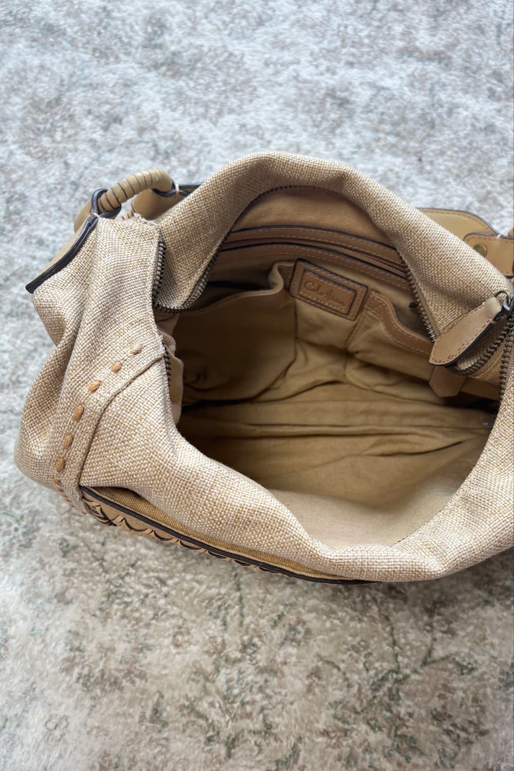 Canvas Boho Crescent Moon Shoulder Bag 상품이미지4
