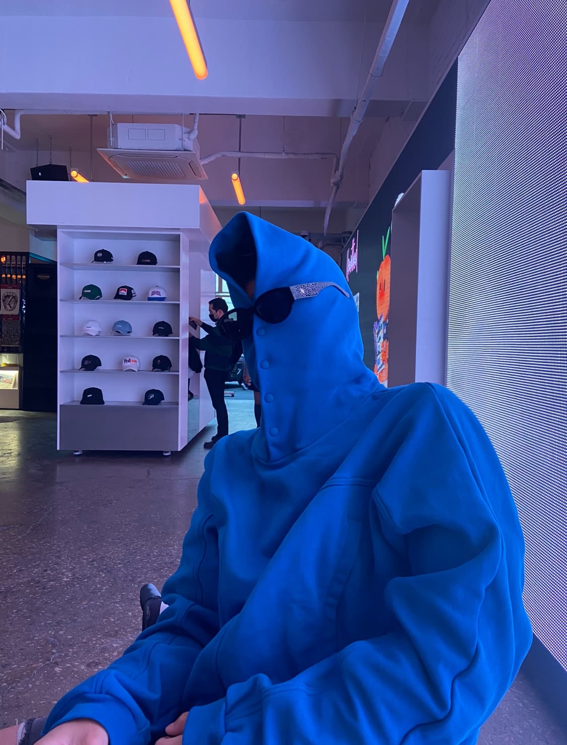 그레일즈 지오메트리 후드 블루 M 상품이미지1