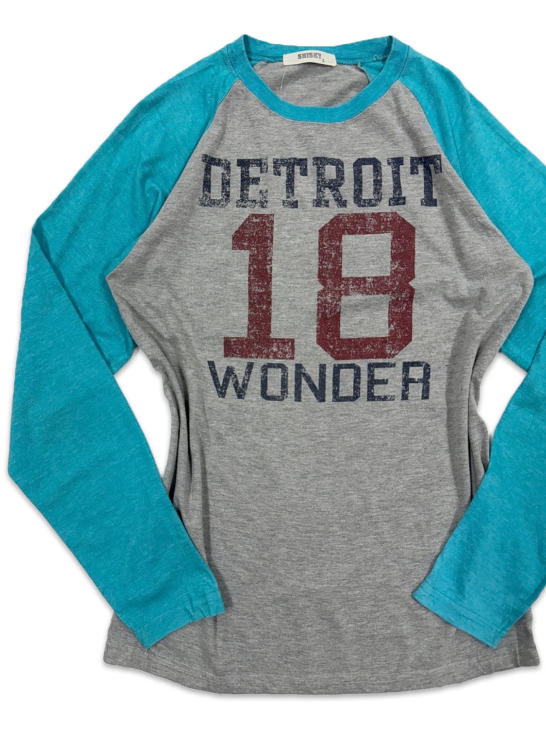 빈티지 SHISKY 블루그레이 로고 나그랑 긴팔티 상품이미지4