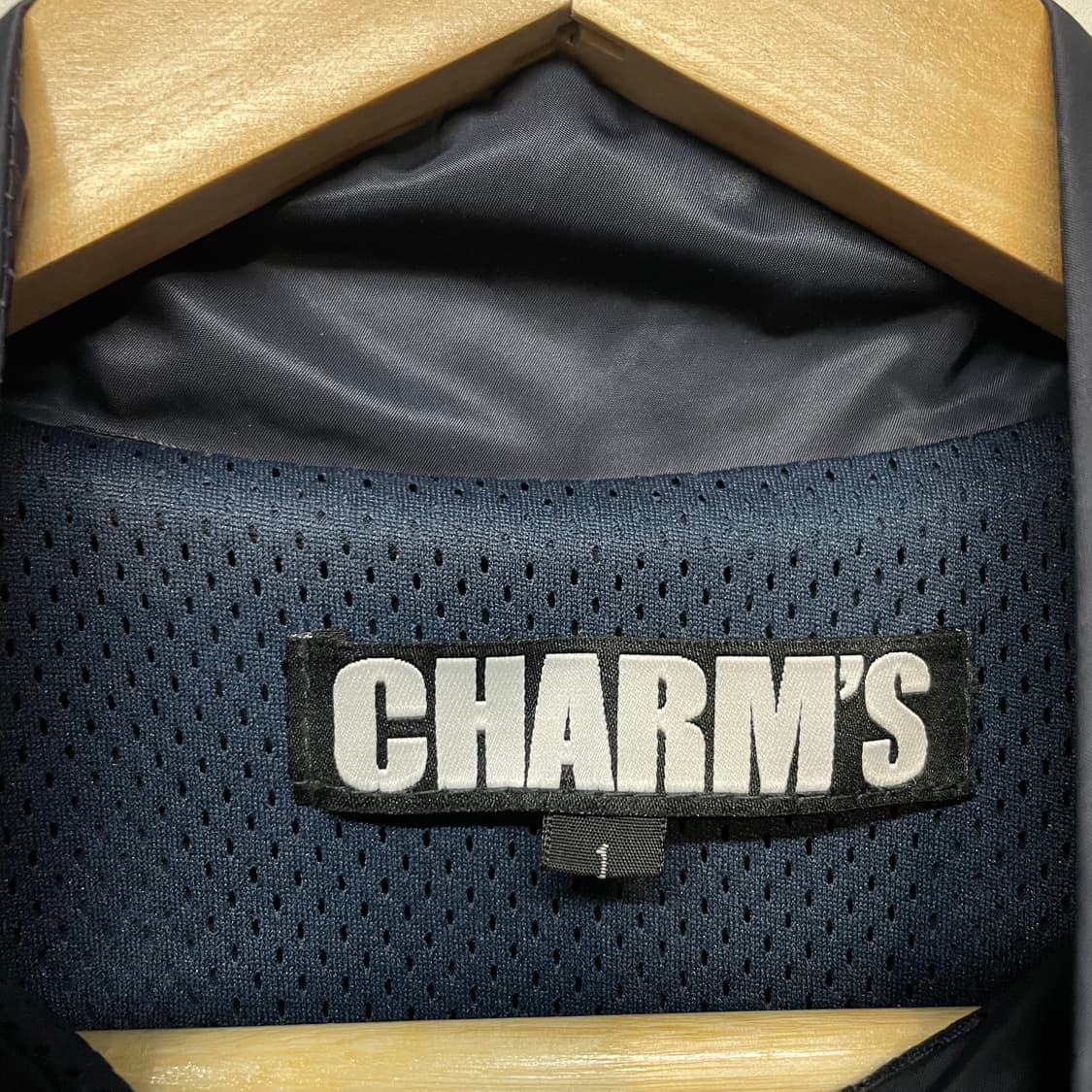 참스 CHARM'S 반집업 바람막이 점퍼 네이비 상품이미지3