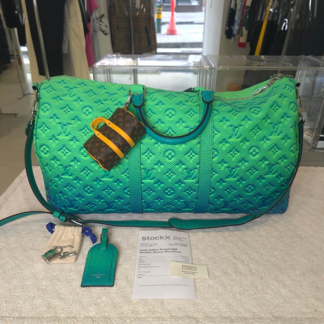 [정품]루이비통 키폴 50B 토뤼옹 일루전 블루/그린(미니 키폴 포함) 상품이미지1