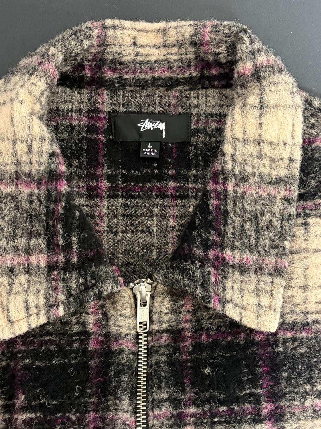 스투시 울 플레이드 체크집업  상품이미지2