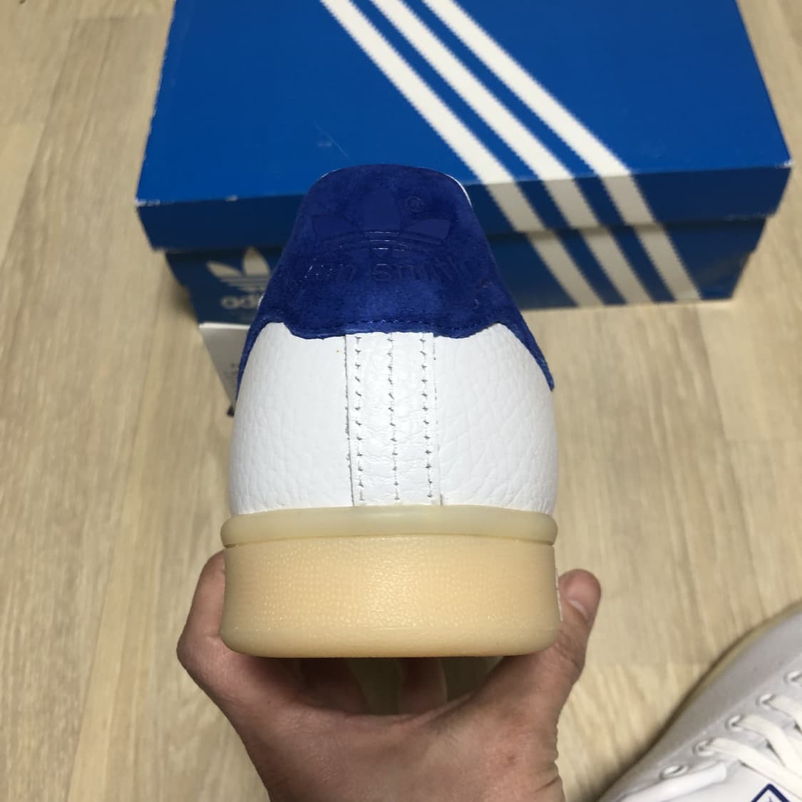 (280) 새상품 아디다스 adidas 스탠스미스 화이트 리얼레더 블루 상품이미지7