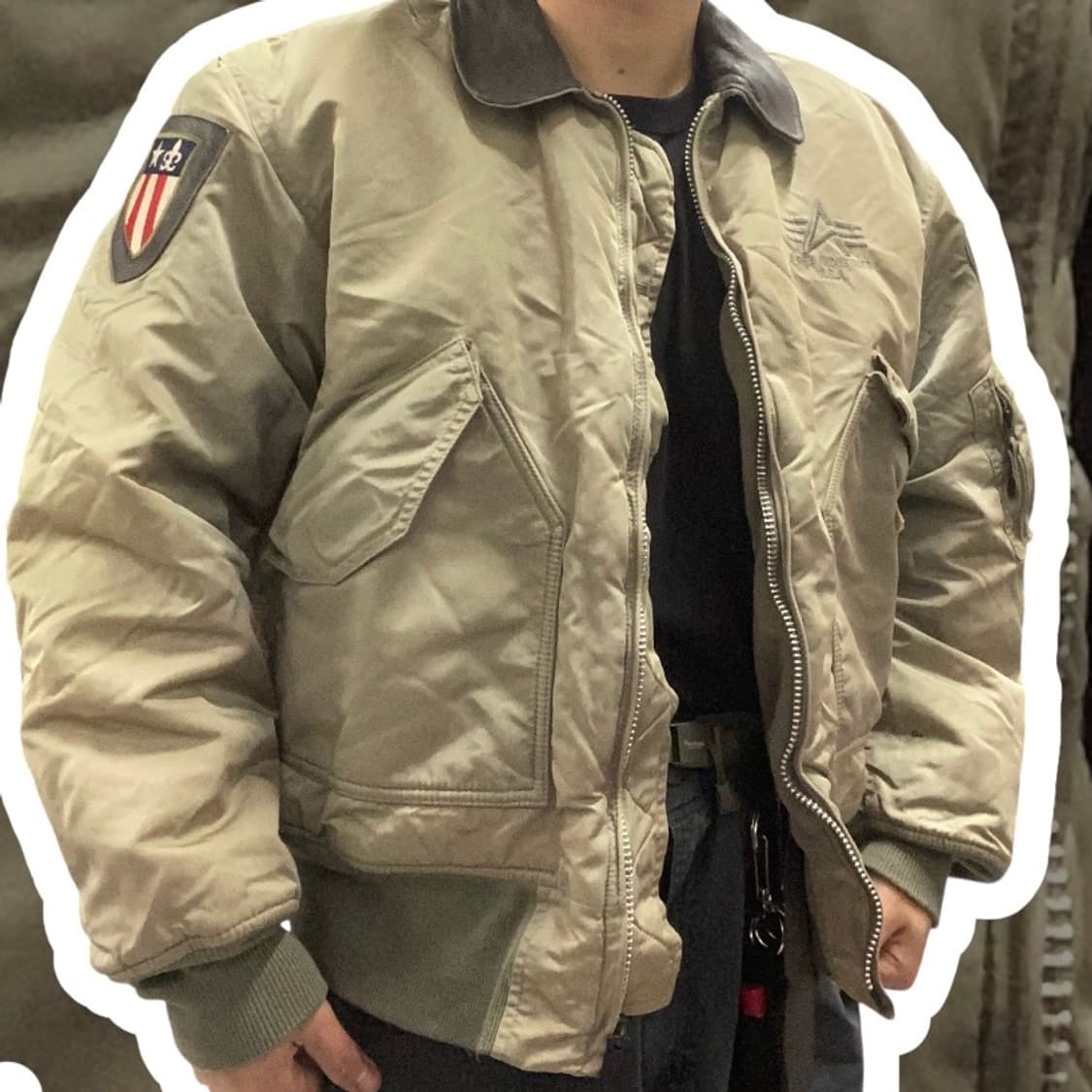 90s 알파인더스트리 FLT-45P 항공자켓 L V29 상품이미지2