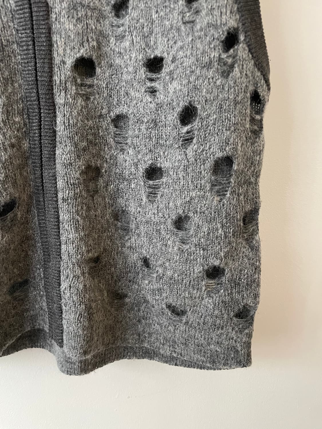 vintage hole knit vest cardigan 상품이미지5