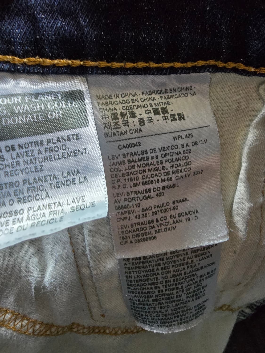 리바이스 511청바지 진청 데님 (1715) 상품이미지4