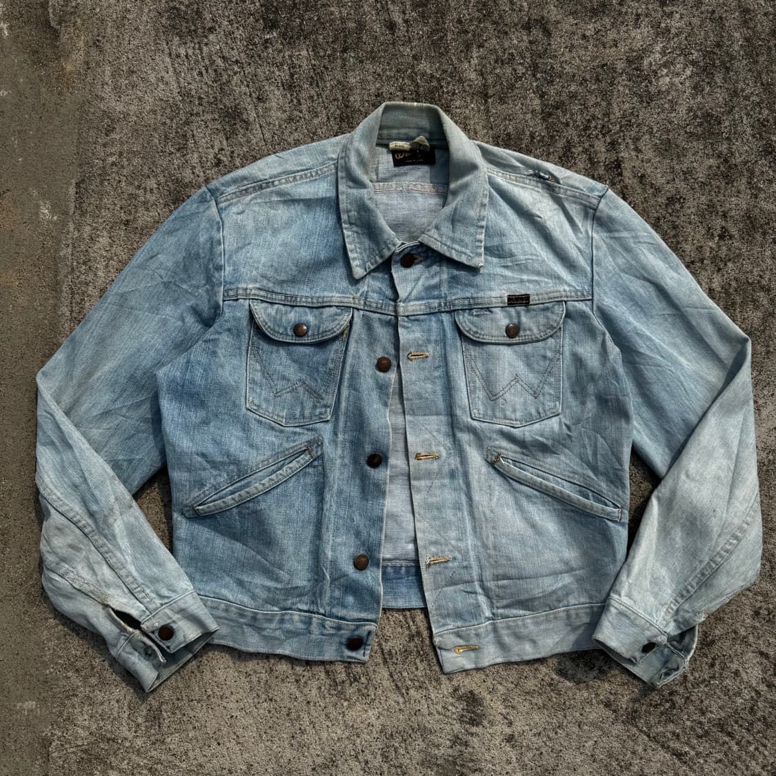 [M] 90s Wrangler 랭글러 124mj 데님 자켓 상품이미지1