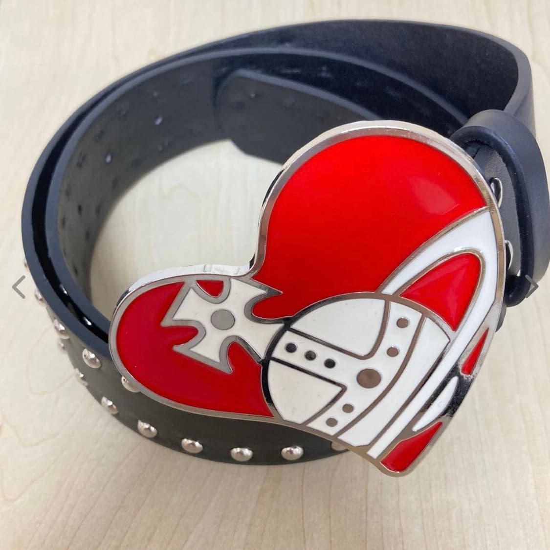 비비안웨스트우드 아카이브 orb 하트 버클 벨트 상품이미지2