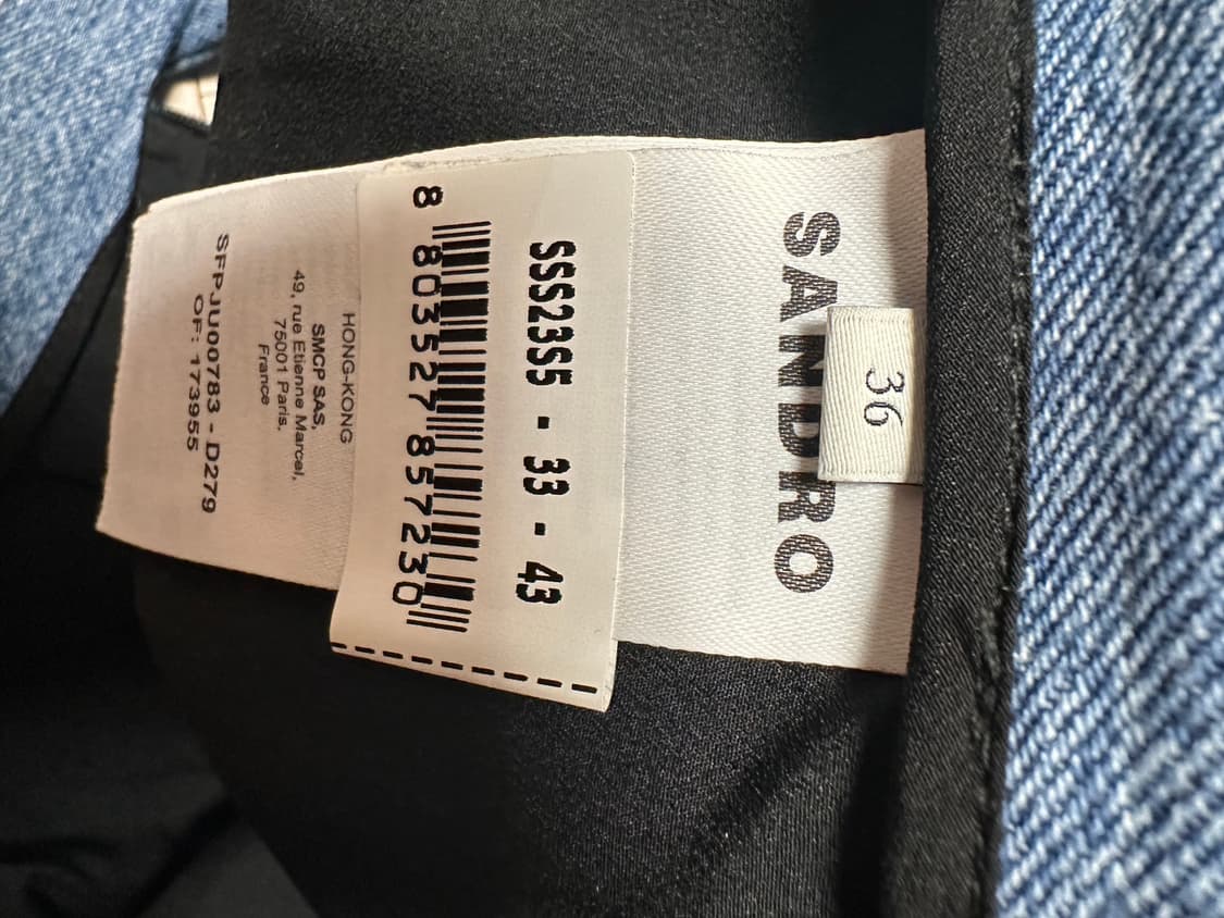 산드로 sandro 데님 트위드 스커트 36 새상품 상품이미지8