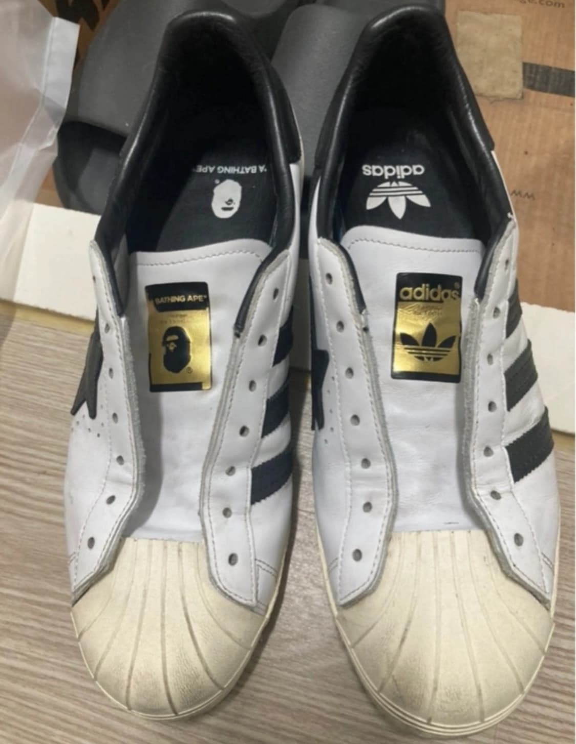 베이프X아디다스 슈퍼스타 화이트 260 상품이미지4