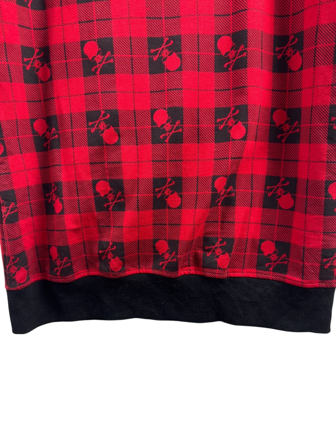 JPN 스컬 펑크 체크 반팔후드1505 상품이미지5