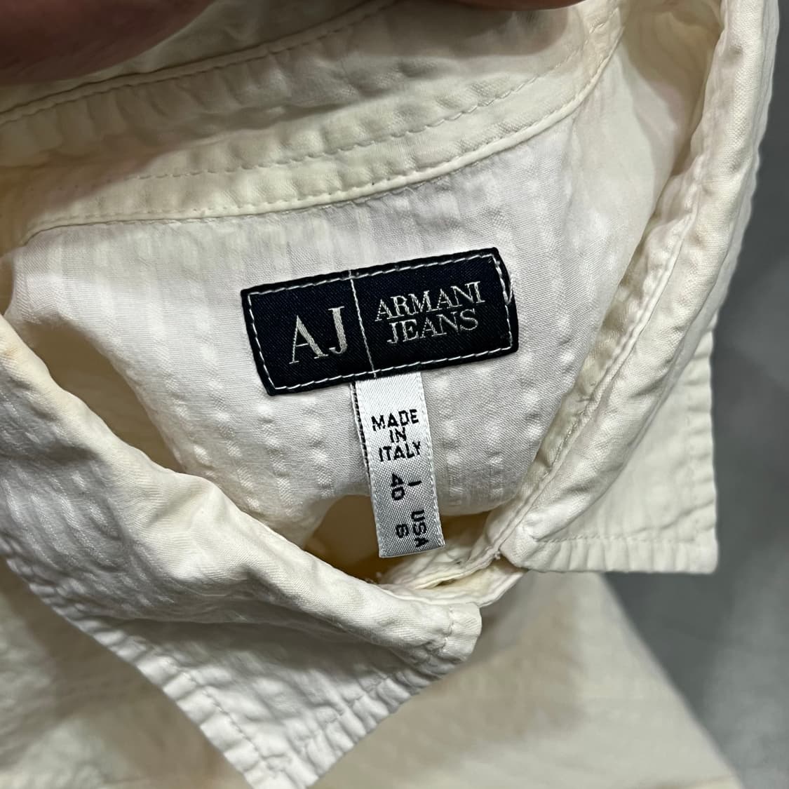  아르마니 진스 시어서커 엠보 셔츠 y16107 상품이미지7