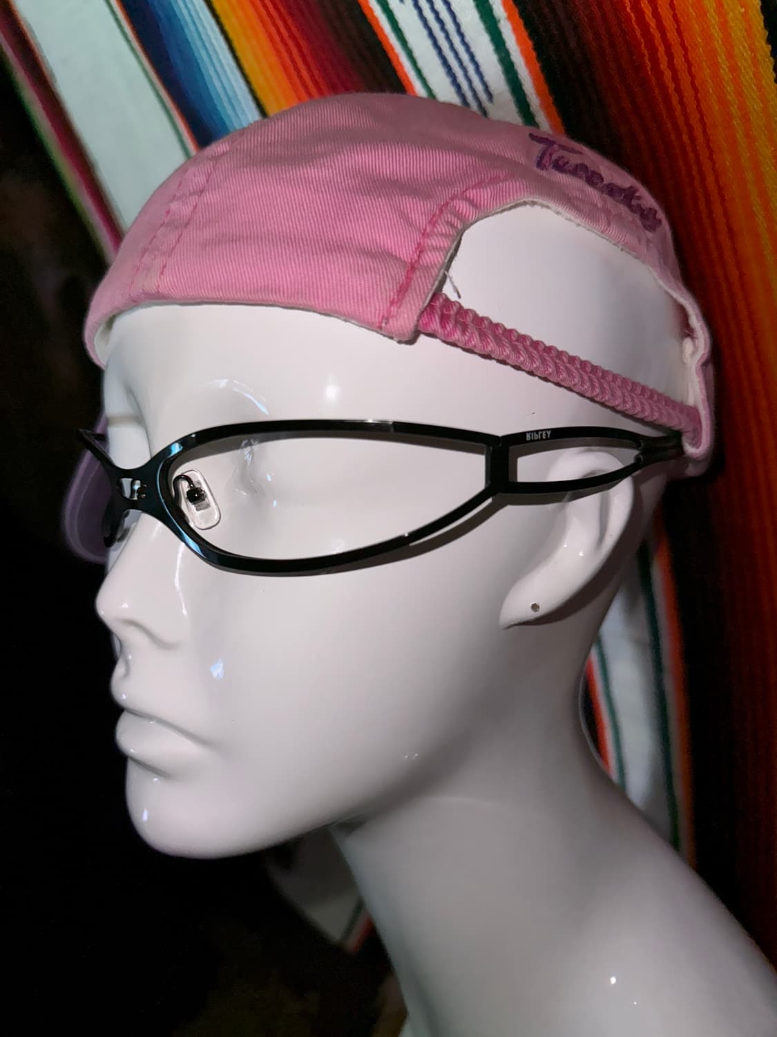 Black two oval frame curved Glasses 상품이미지2