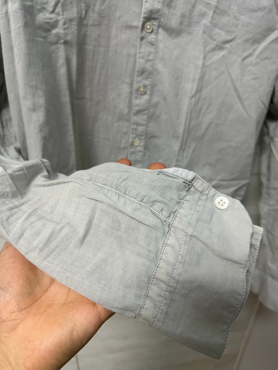 제임스 펄스 그린 그레이 면 셔츠 0  상품이미지4