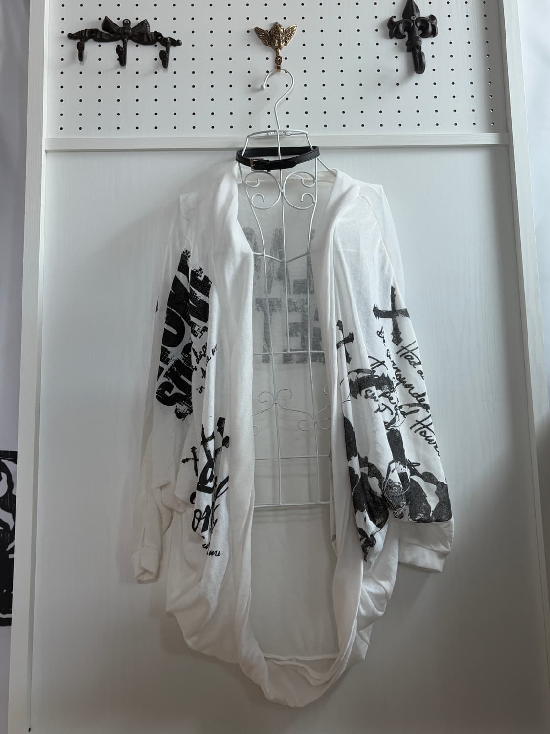 Skull printed loose fit cardigan 상품이미지1