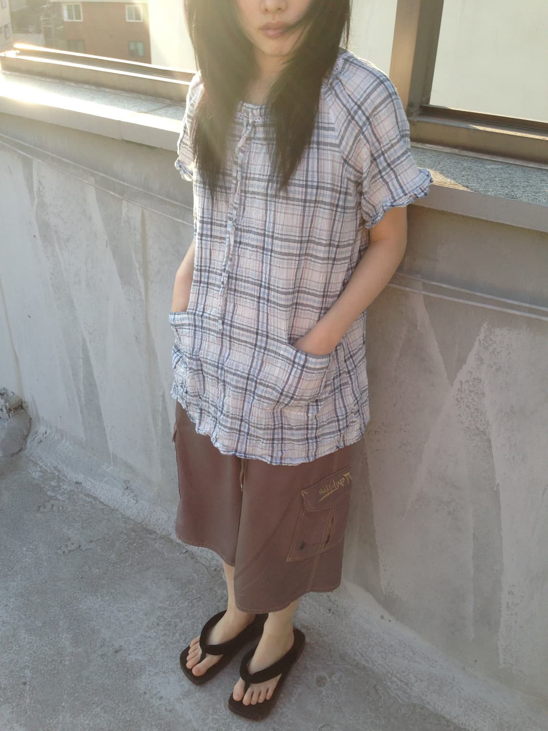 Vintage Plaid Blouse 상품이미지1