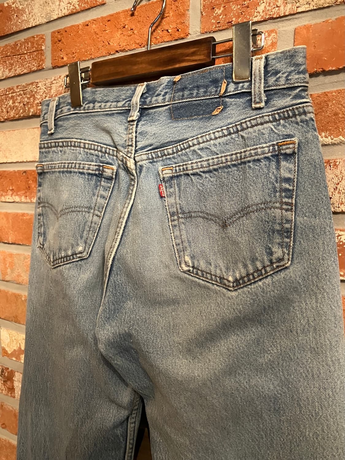 80s USA 빈티지 리바이스 501 데미지 데님 팬츠 상품이미지6