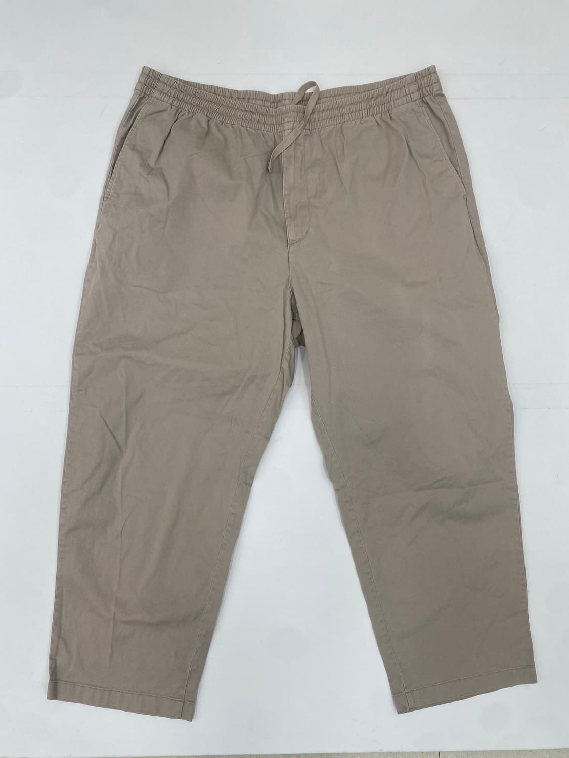 유니클로 베이지 밴딩 면바지 3XL 상품이미지1