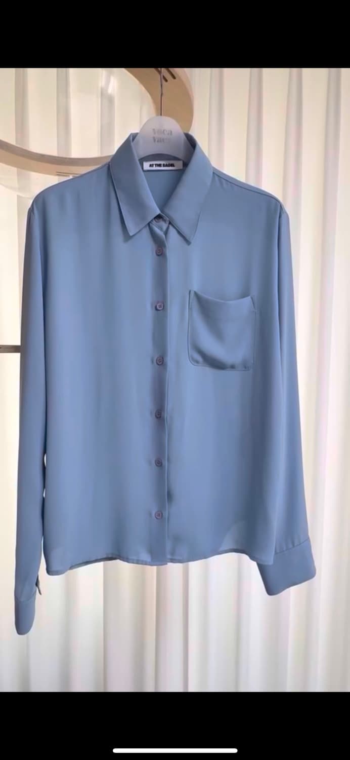 엣더베이글 구드 블라우스 - 스카이블루 상품이미지2