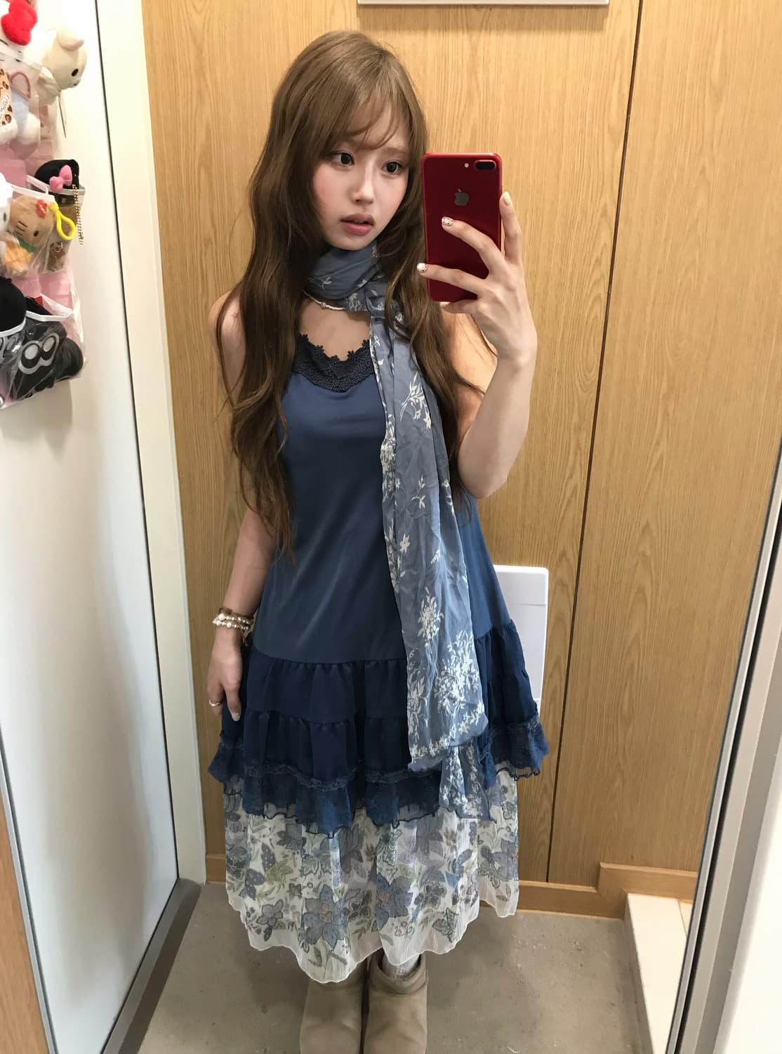 엑시즈팜 레이스 블루 페어리 플라워 하구미 모리걸 코디세트 상품이미지3