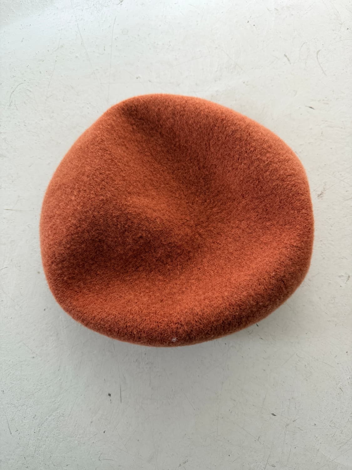 일본빈티지 울100% 오렌지 베레모 상품이미지3