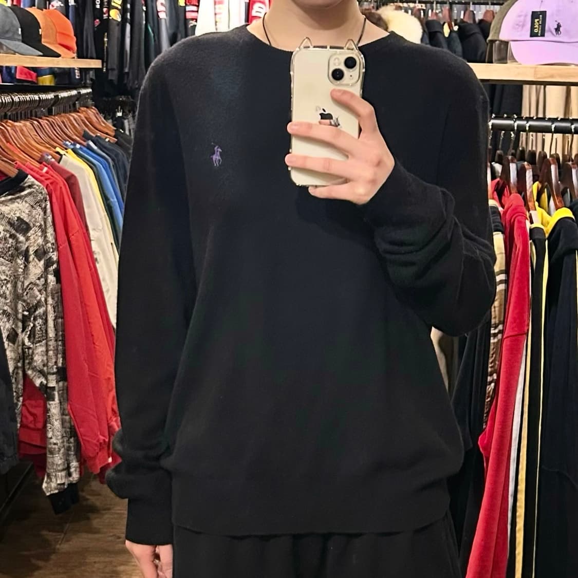 [HI] 폴로 니트 블랙 상품이미지2