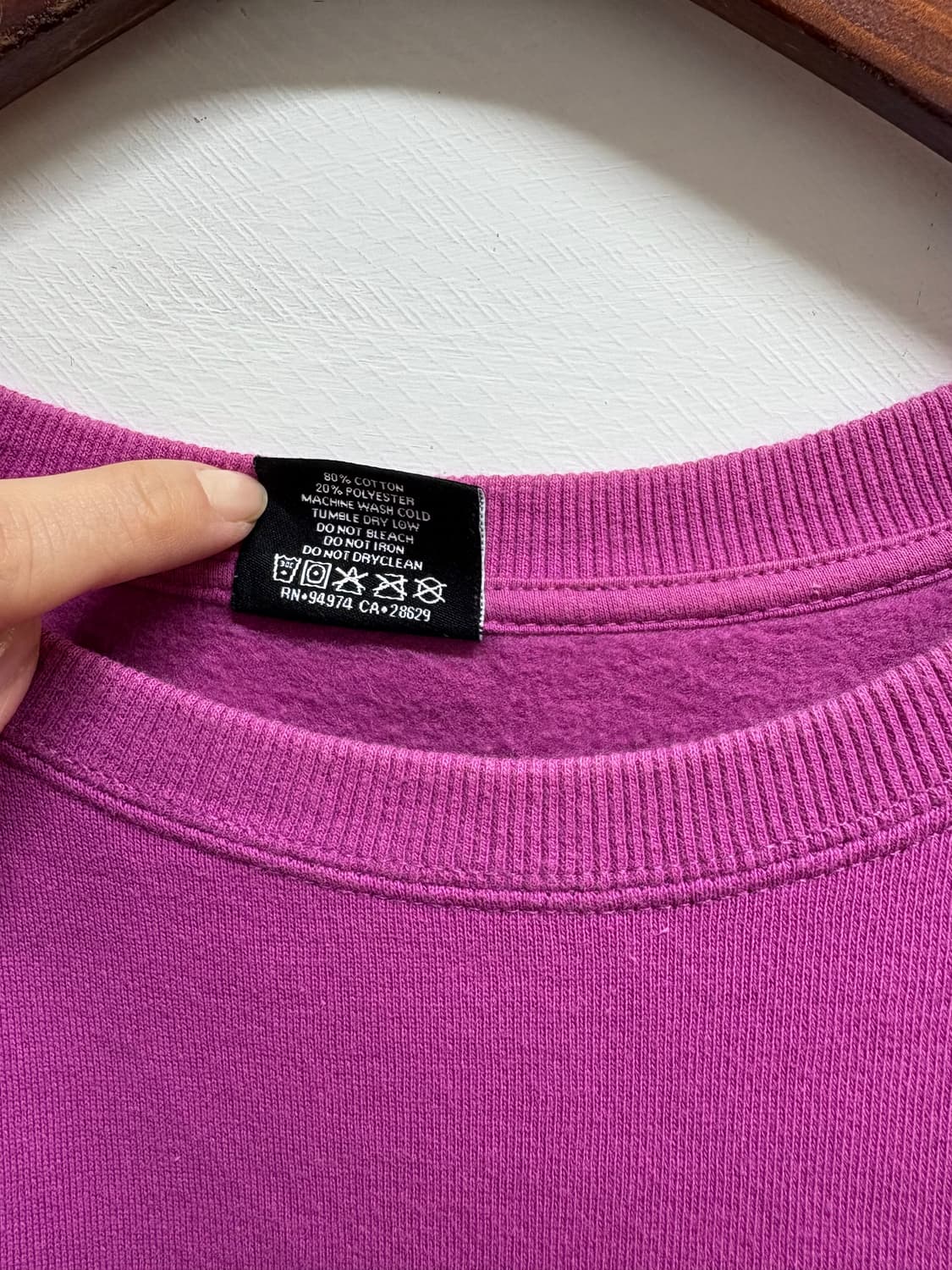 Stussy 스투시 마젠타 베이직 크루넥 스웻 맨투맨 L 상품이미지6