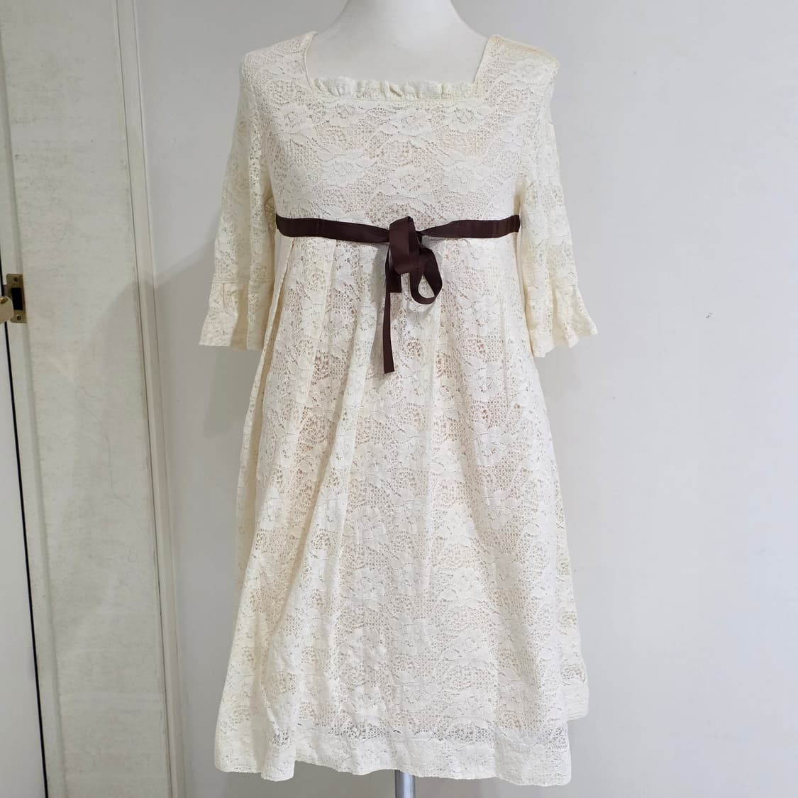 로리타 히메갸루 레이스 아이보리 원피스 상품이미지2