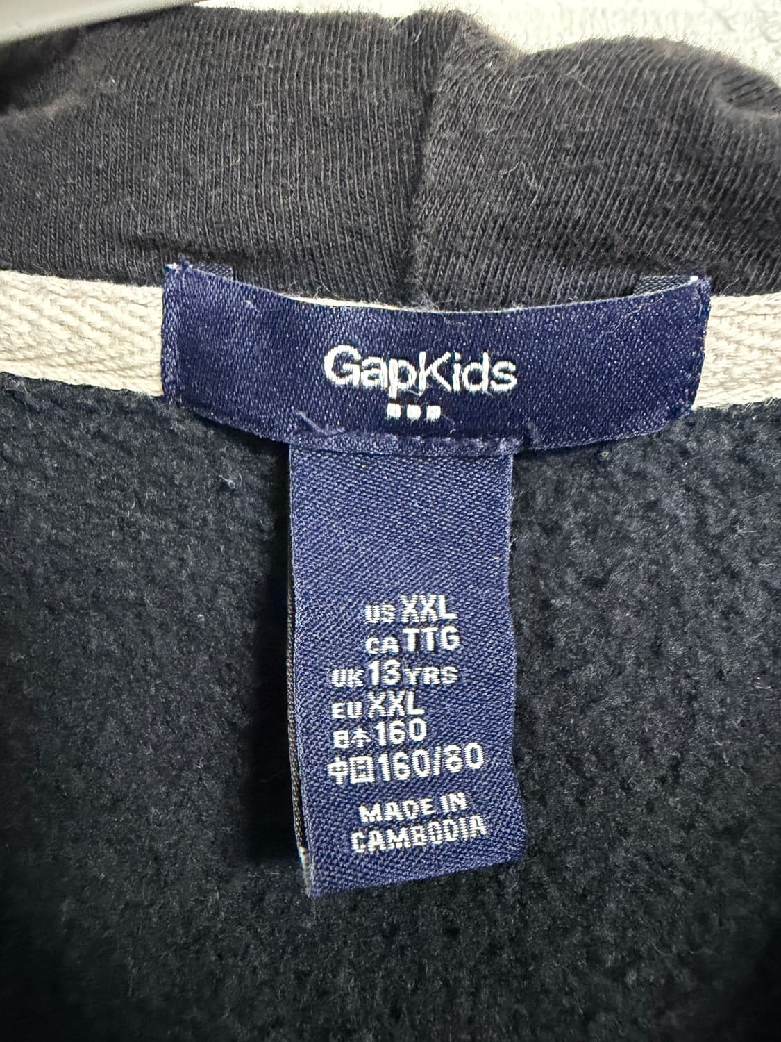 갭 키즈 로고 후드 집업 상품이미지3