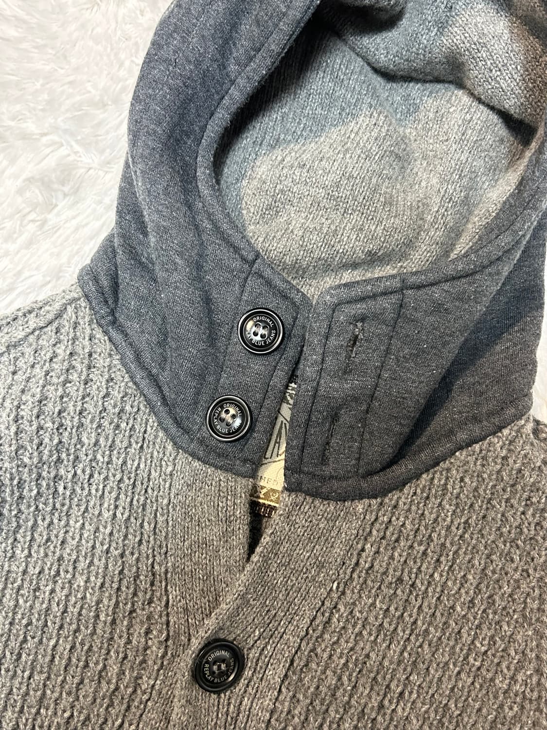 Replay hoodie button-up knit  상품이미지2