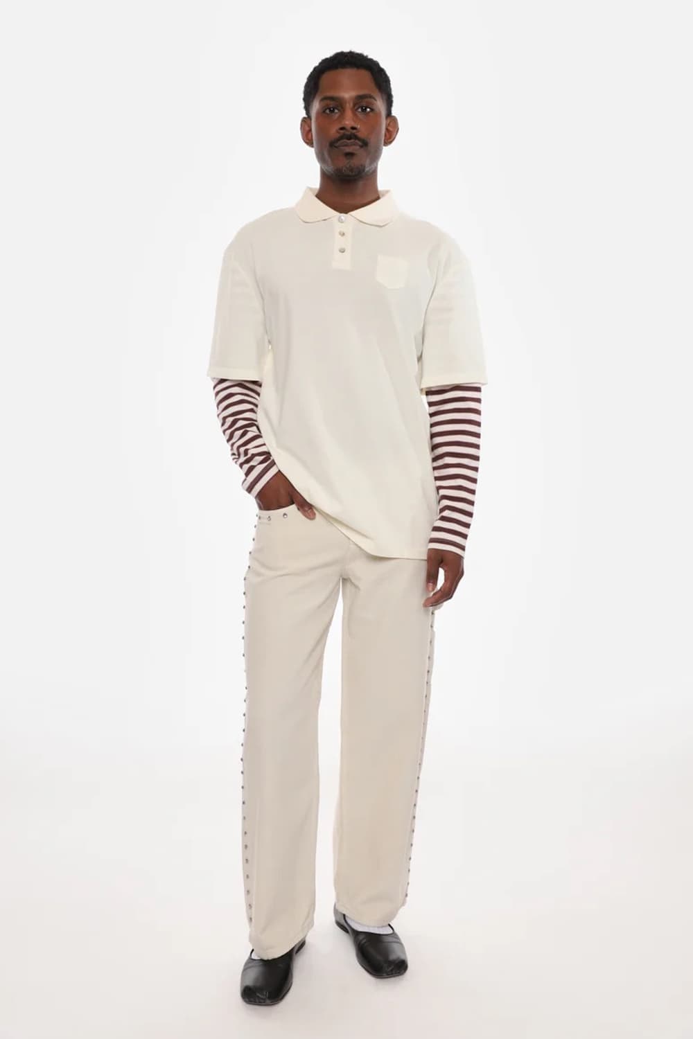 [XS,S,M]샌디리앙 26ss DEW 티셔츠/크림 상품이미지4