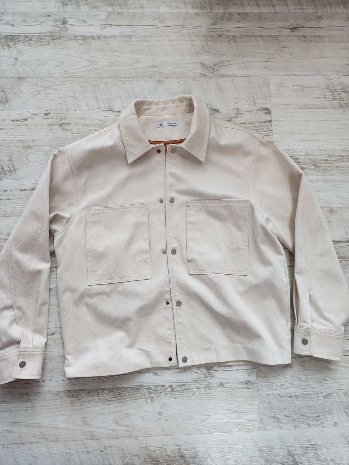 밈더워드로브 워크웨어 아이보리 데님 자켓 팜. 트러거 L(105~110) 상품이미지1