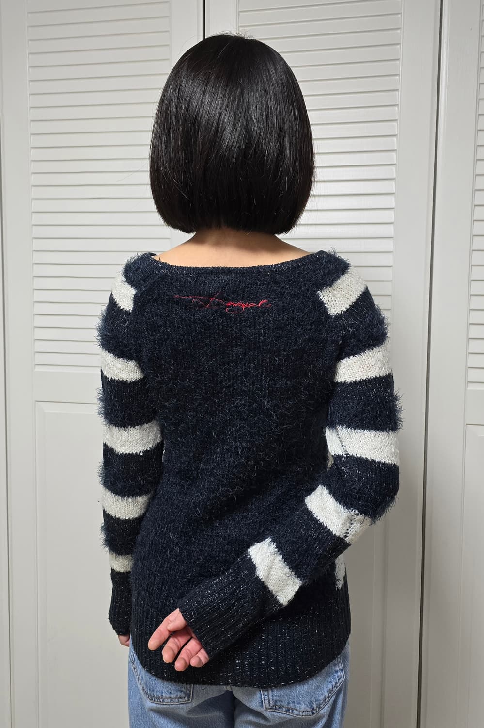 Desigual 데시구알 하트 스트라이프 니트 롱슬리브 상품이미지4