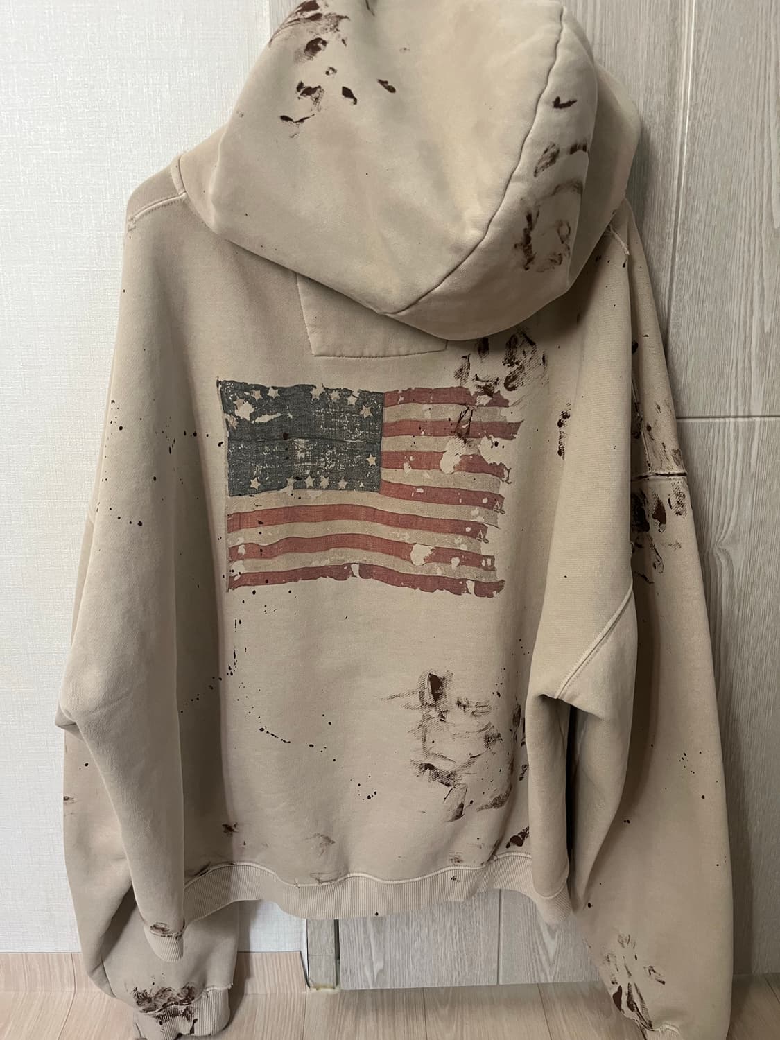 언더마이카 성조기 후드집업 상품이미지1