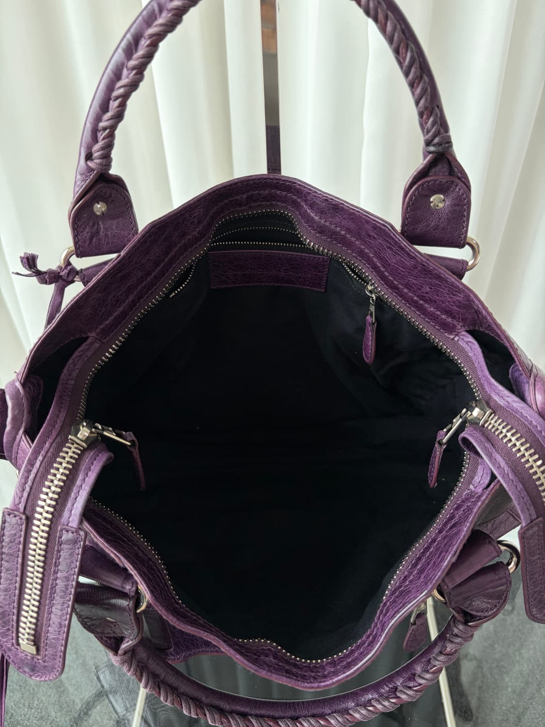 발렌시아가 시티 모터백 퍼플 상품이미지7