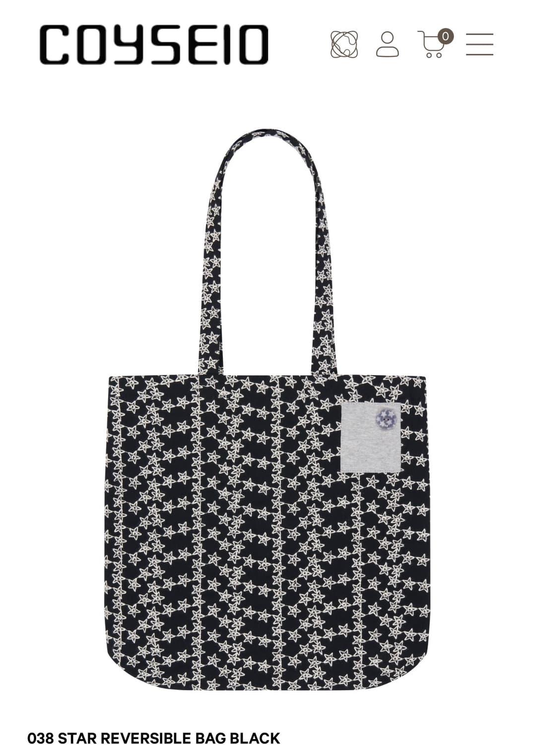 Coyseio- 038 star reversible bag black 상품이미지1