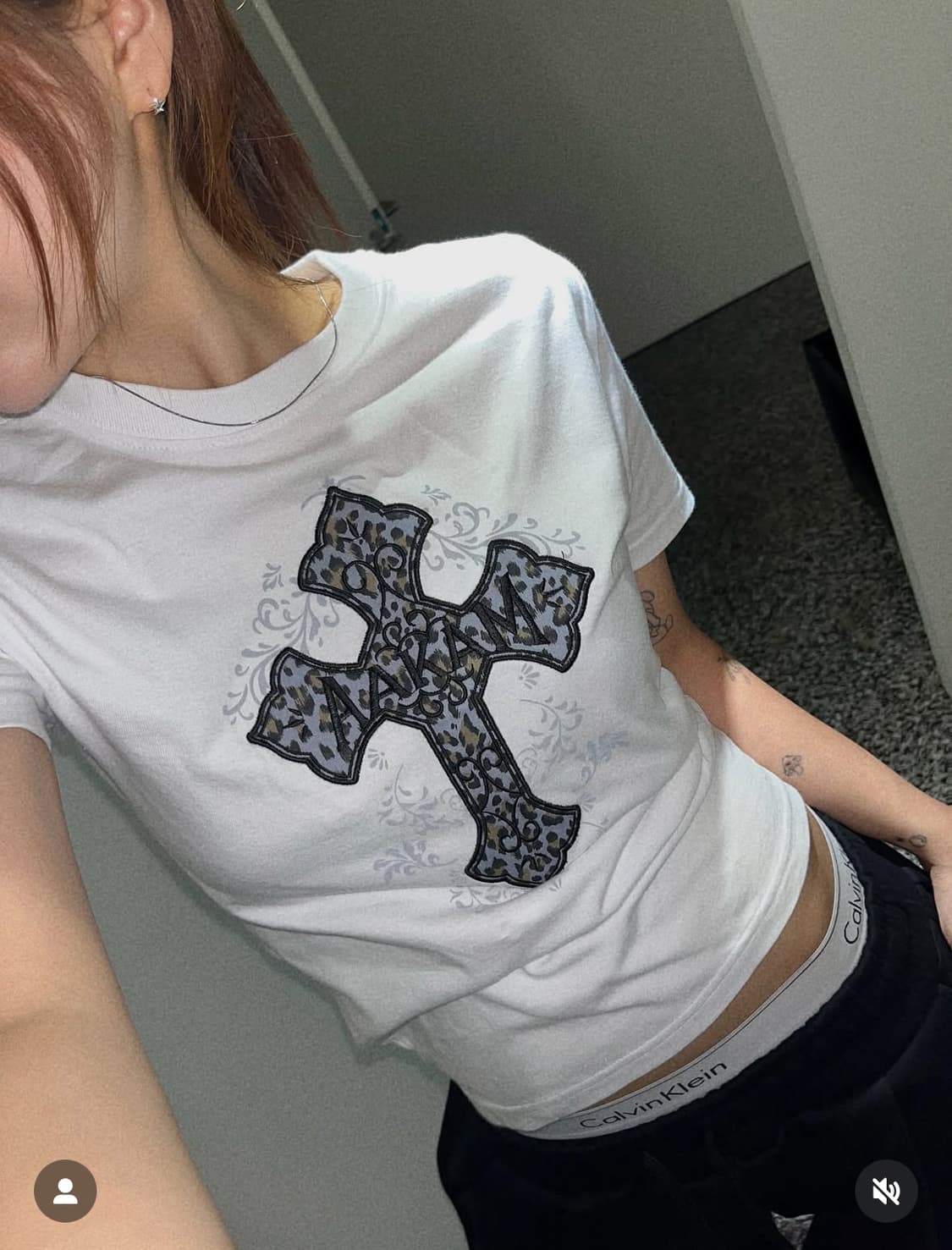 아캄 Leopard CROS2 half top 레오파드 하프 탑 반팔 상품이미지1
