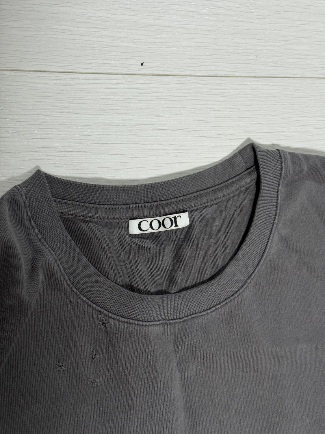 쿠어 데미지드 크롭 티셔츠 상품이미지4