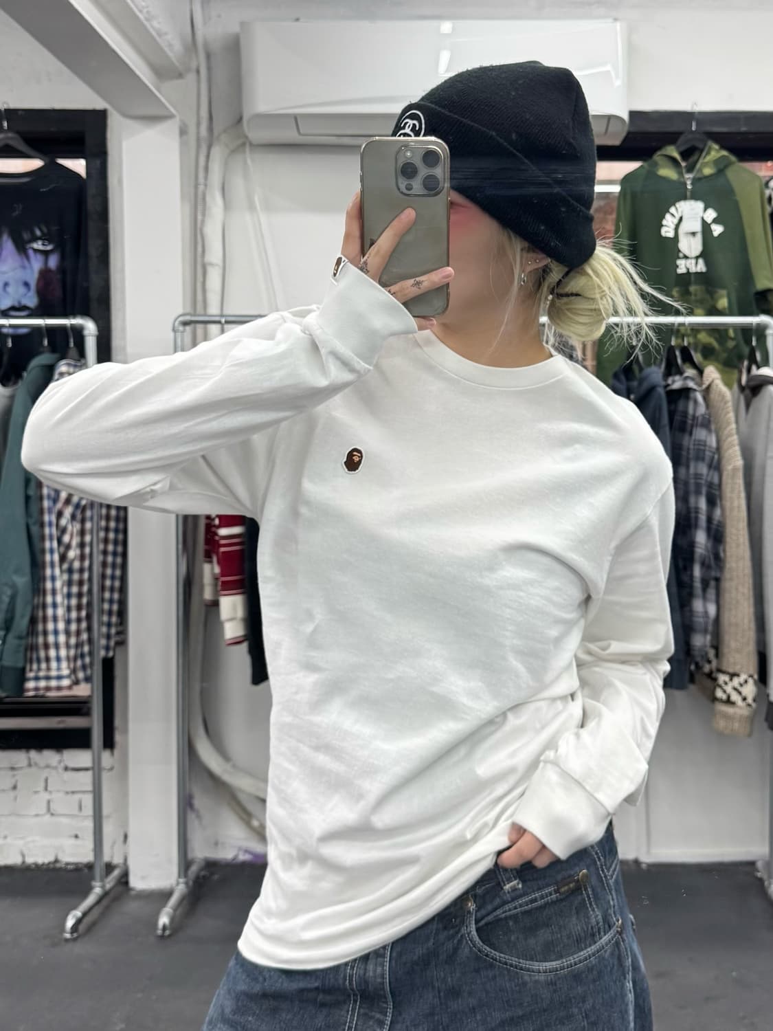 베이프 원포인트 롱슬리브  상품이미지3