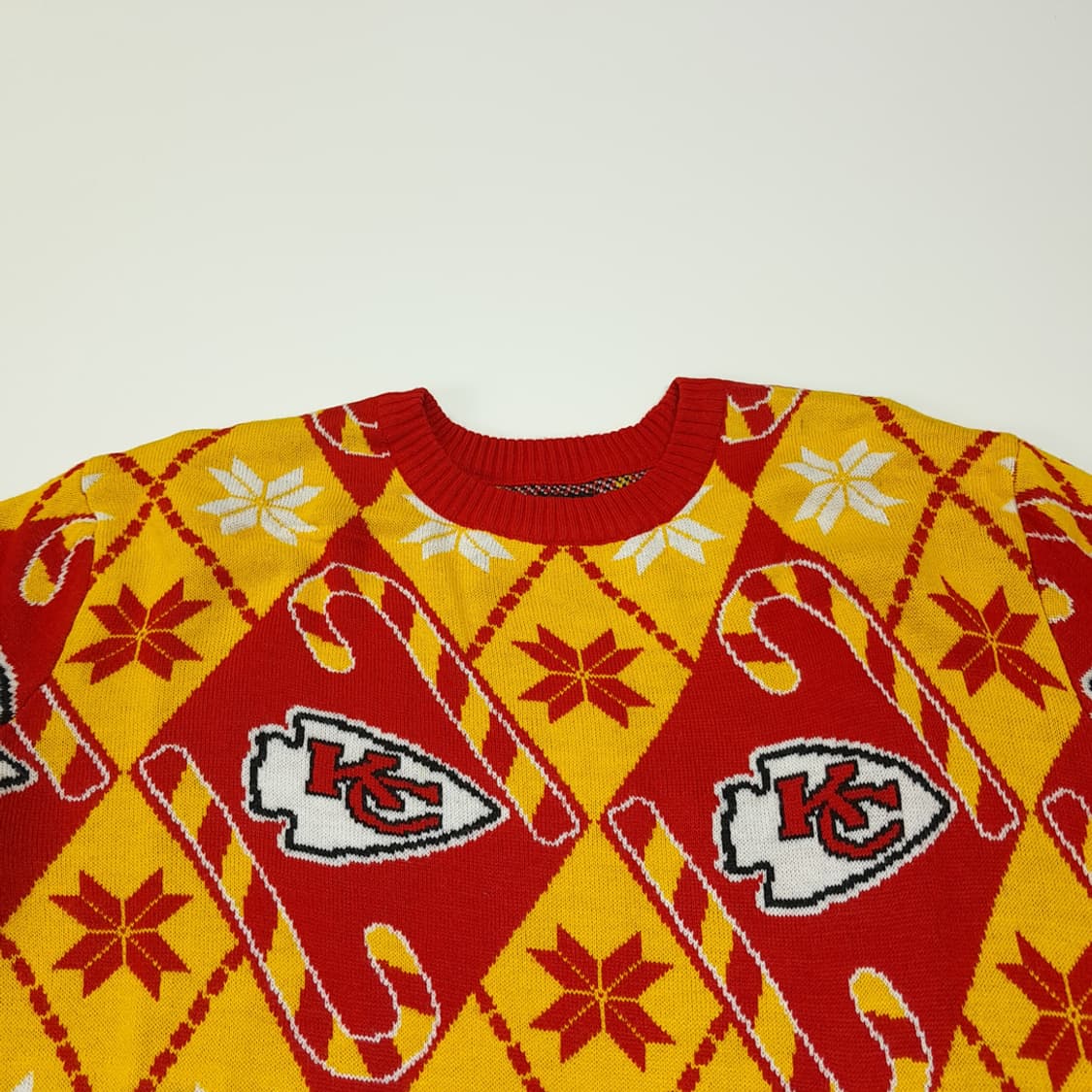 CL316 2XL NFL 아크릴 캔자스시티치프스 아가일 니트 스웨터 상품이미지2