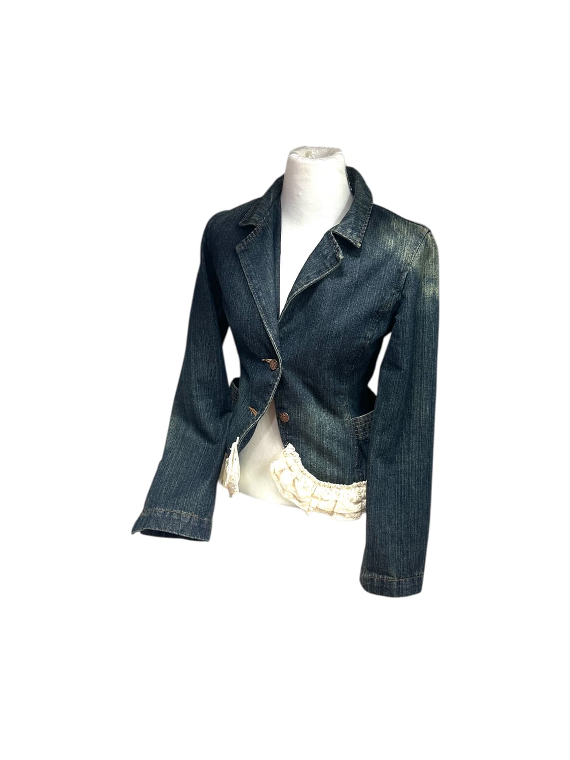 Y2k diesel denim ruffle jacket 상품이미지1