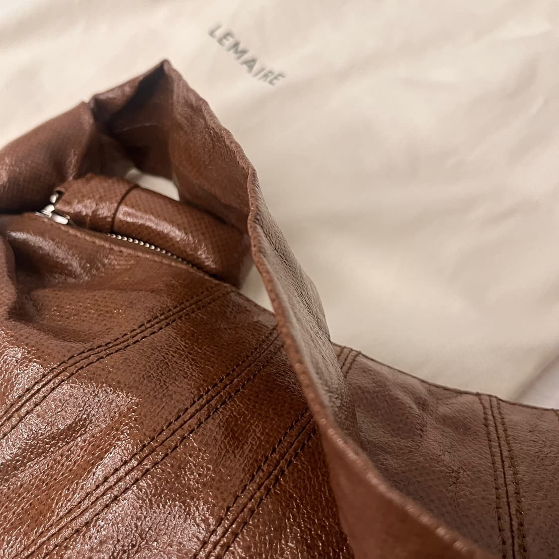 르메르/크로와상 코티드 린넨 브라운/S 상품이미지3