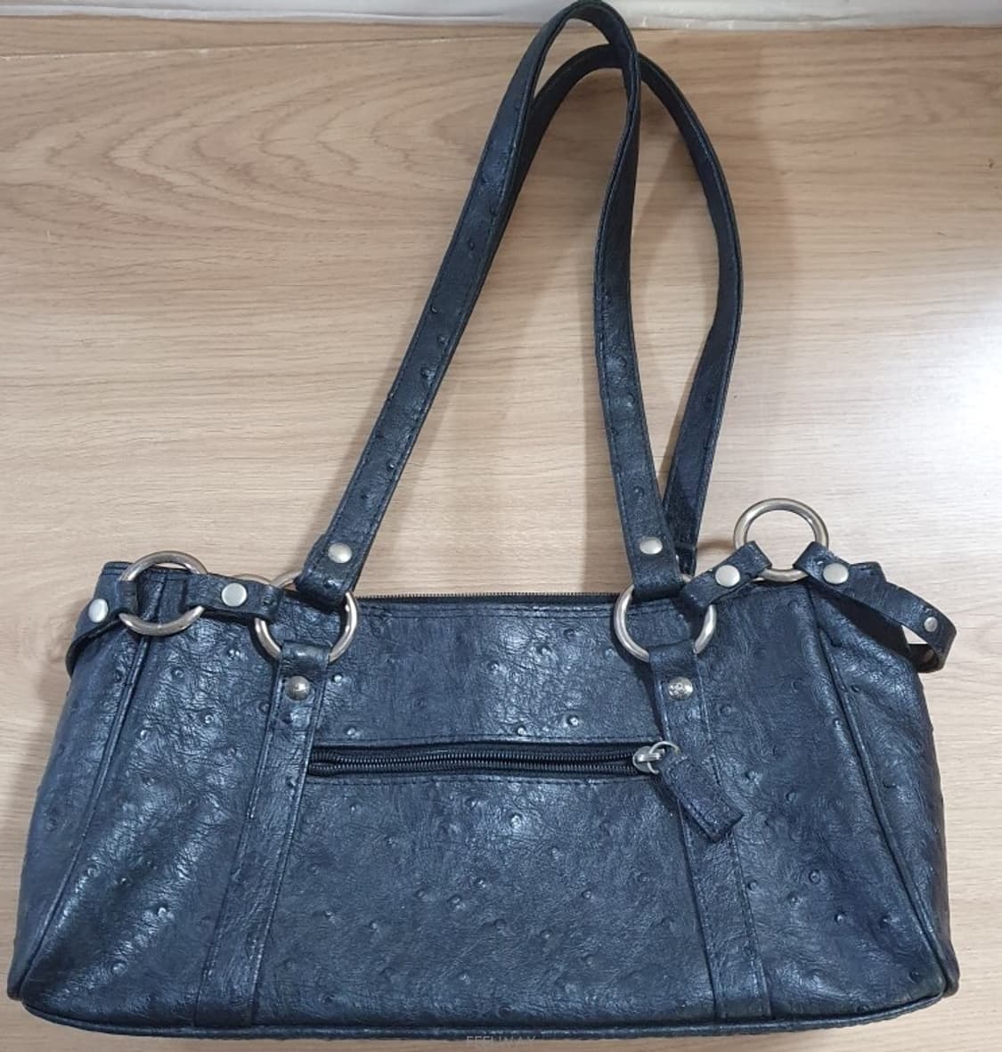 이탈리아 수입보세 특가~리얼 천연 타조가죽 리본장식 숄더백 레이디 정장핸 상품이미지2